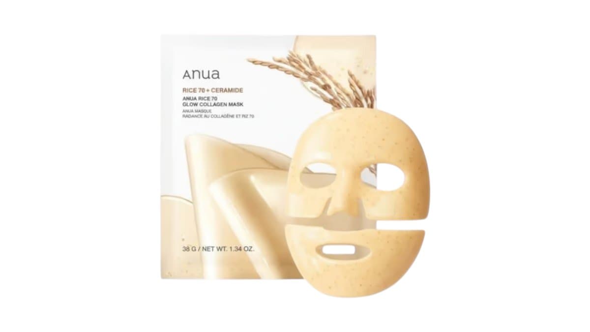 Anua - Rice 70 Glow Collagen Mask  With Ceramide + Collagen