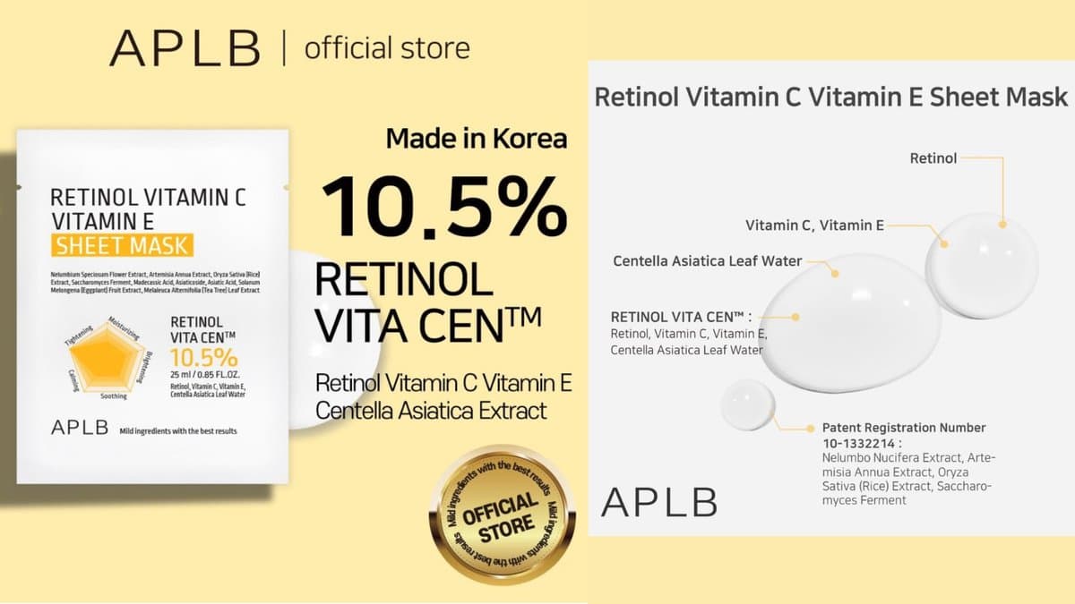 APLB - Retinol Vitamin C Vitamin E Sheet Mask For Brightening And Revitalization alt