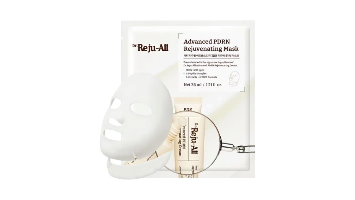 Dr.Reju - All Advanced PDRN Rejuvenating Mask - Face & Neck Korean Sheet Mask with 1,200 ppm PDRN, Collagen & Copper Peptides