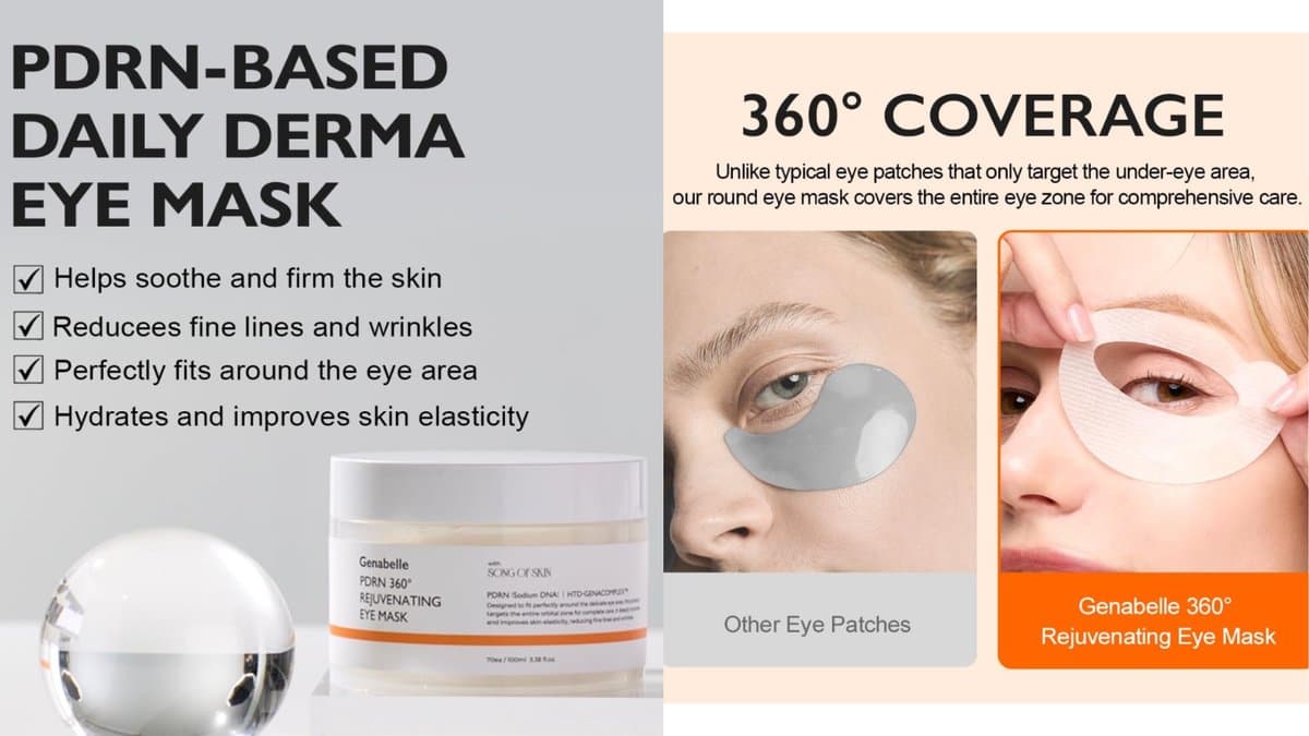 Genabelle - PDRN 360° Rejuvenating Eye Mask With PDRN & Peptides For Dark Circles + Puffiness & Fine Lines  / 70ea alt