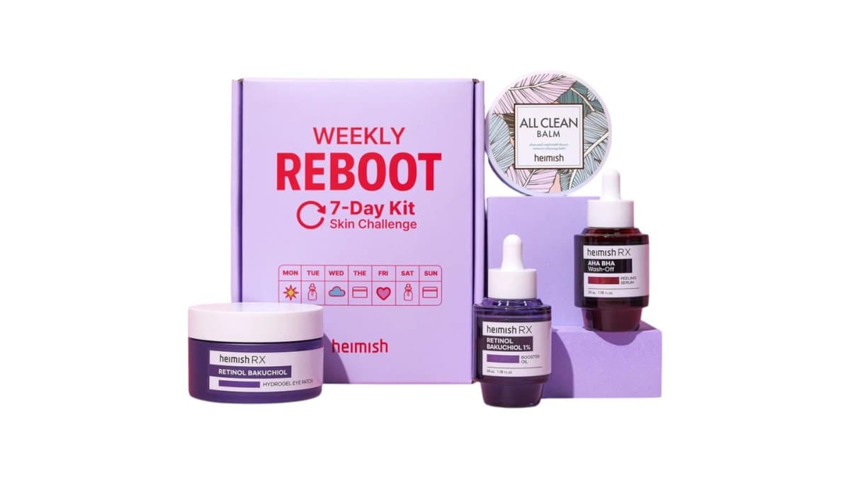 Heimish - Weekly Reboot 7-day Kit Skin Challenge Box  / 4 Full Size Products
